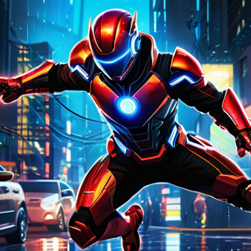 미니특공대 팬아트 트렌드 - **Mini Force Volt and Sammy: Dynamic Urban Showdown**
    "A vibrant, high-energy digital illustrati...